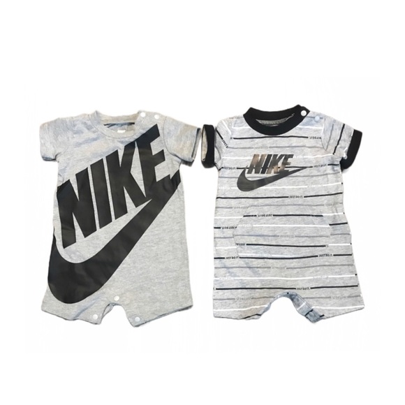 🚩SALE🚩TWO NIKE NEWBORN ROMPER SHORTS OUTFIT BUNDLE - Picture 2 of 3